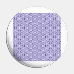 Abstract Blue Floral Pattern Pin