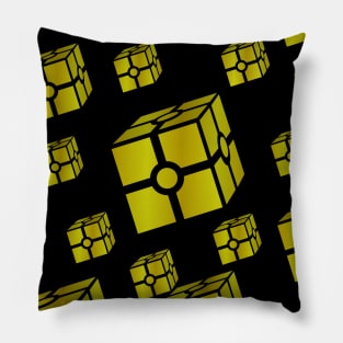 Golden Cubes Pillow