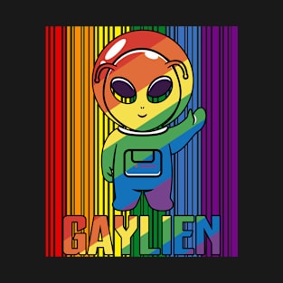 LGBTQ Gaylien Alien Rainbow Flag Gay Pride Month LGBTQ T-Shirt