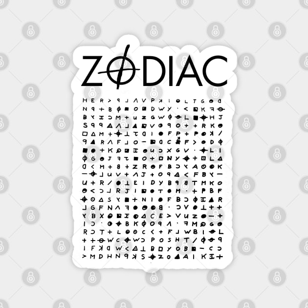 Zodiac killer Magnet by valentinahramov