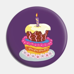 Happy Birthday Cake Pin