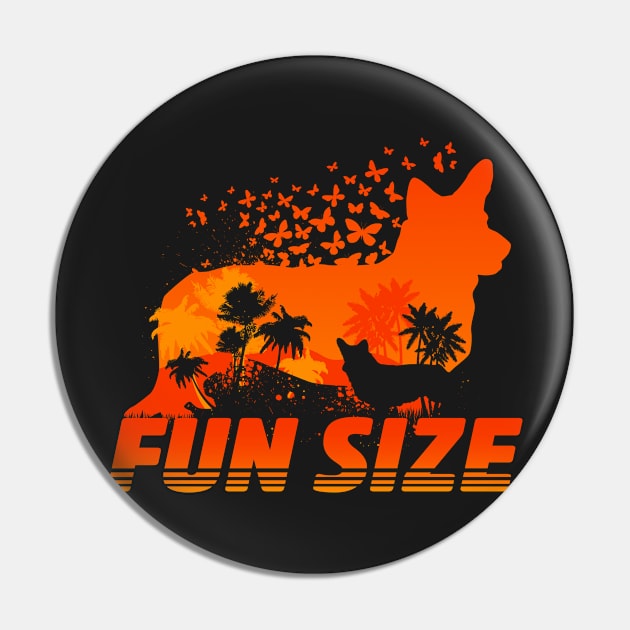 Fun Size Corgi Silhouette Pin by yaros