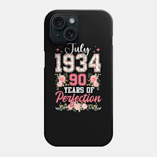 July 1934 90Th Floral 90 Phone Case