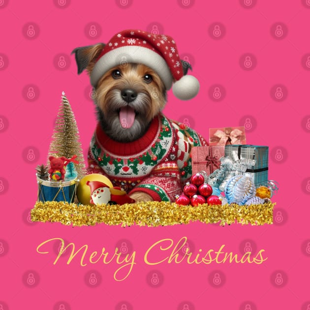 Merry Christmas Terrier by The Artful Barker