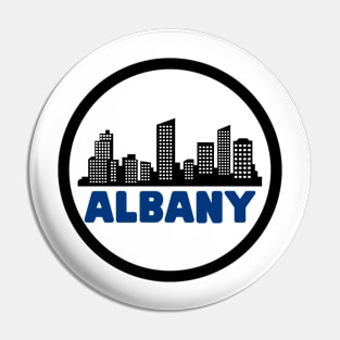 Life Is Better In Albany - Albany Skyline - Albany Tourism - Albany Skyline City Travel & Adventure Lover Pin