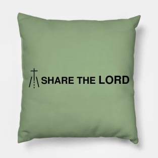 Share the LORD Cyclist Pedestrian on the Road w/ Cross Gospel Pillow