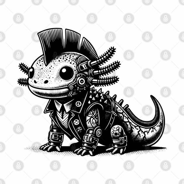 Gothic Punk Axolotl by DreamSage