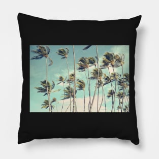 Hawaii Palm Trees In The Wind Pillow