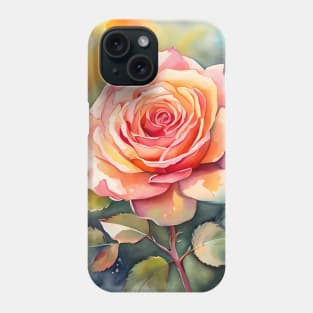 Watercolor Rose Phone Case