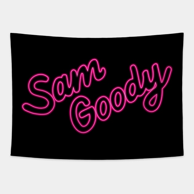 Sam Goody Music Store Neon Tapestry by carcinojen