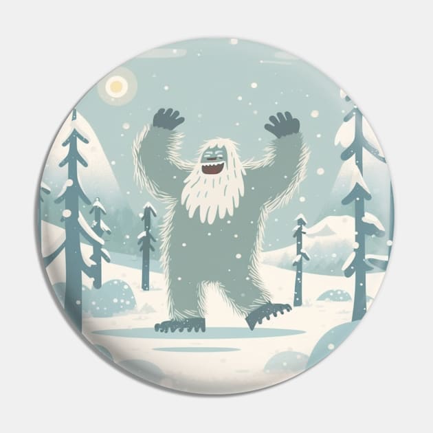 Yeti is Celebrating the First Day of His Summer Pin by Star Scrunch