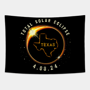 Solar Eclipse 2024 State Texas Total Gift For Men Women Tapestry