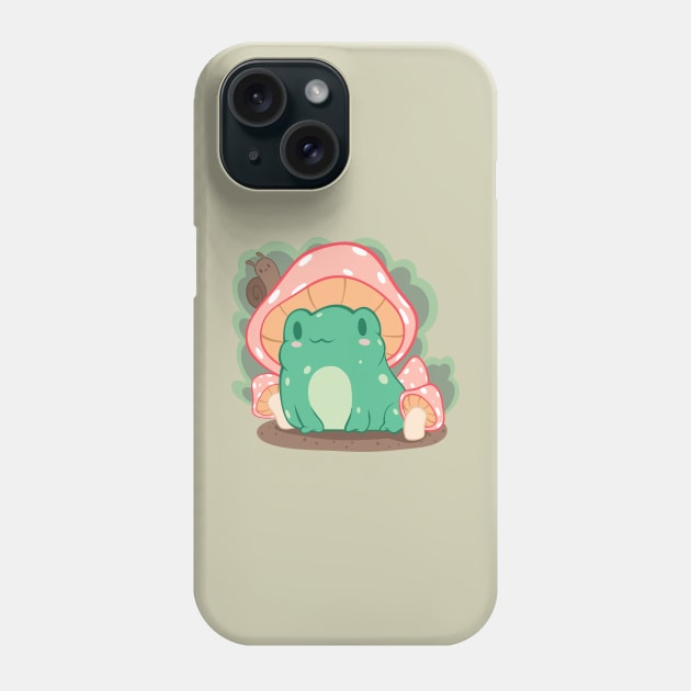 Cottagecore Aesthetic Frog Mushroom Hat Snail Kawaii Phone Case by SWIFTYSPADE