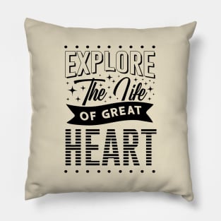 explore the lile of great heart Pillow