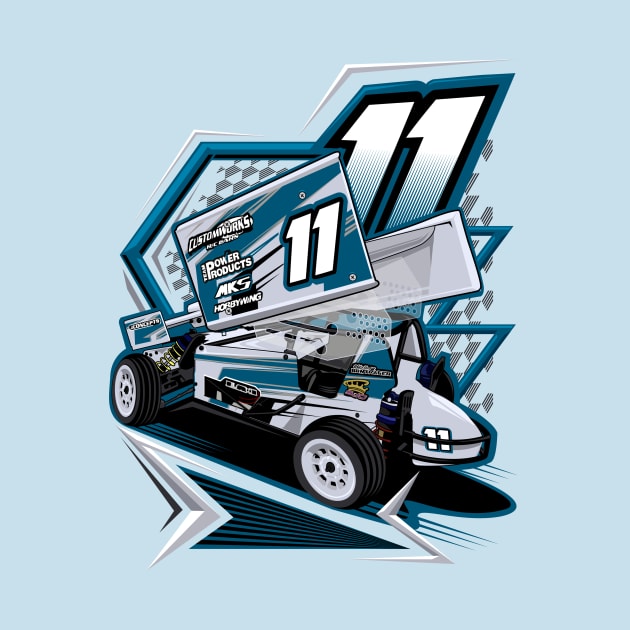 Mallory Bontrager Winged Sprint Car Racing by Aiqkids Design