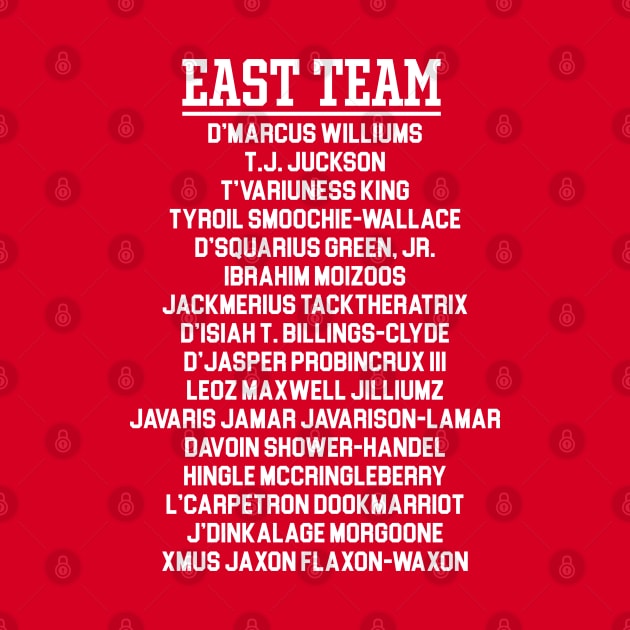 EAST TEAM --- East/West College Football Bowl by darklordpug