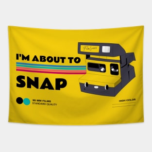 I'm About To Snap - Retro Instant Camera Tapestry