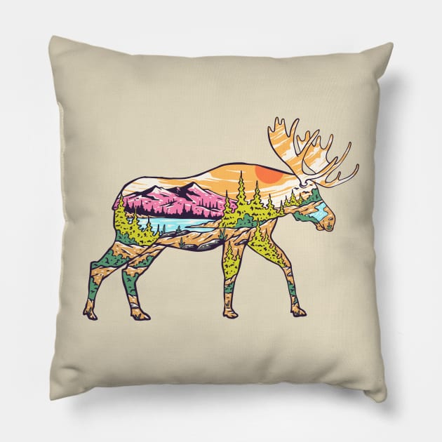 Moose Pillow by dewantyovani