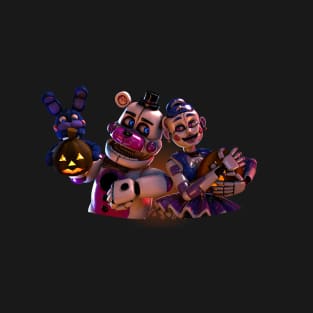 FNAF SIster Location Halloween Funtime Freddy and Ballora T-Shirt