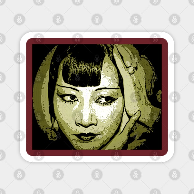 Anna May Wong moss grn Magnet by JerryGranamanPhotos71