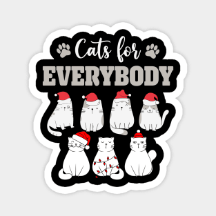 Cats For Everybody Christmas Funny Christmas cats Magnet