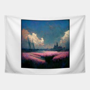 Fields of lavender V Tapestry