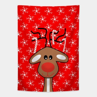 Red Nose Reindeer Tapestry