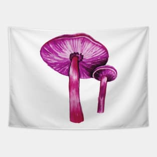 Psychedelic Purple Mushroom Design Tapestry