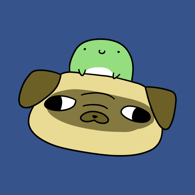 Pug Face and Frog by saradaboru