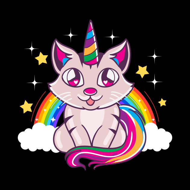 Cute & Funny Unicorn Cat Rainbow Kitty Magical by theperfectpresents