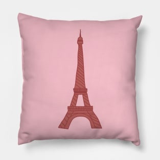 Pink Eiffel Tower by Courtney Graben Pillow