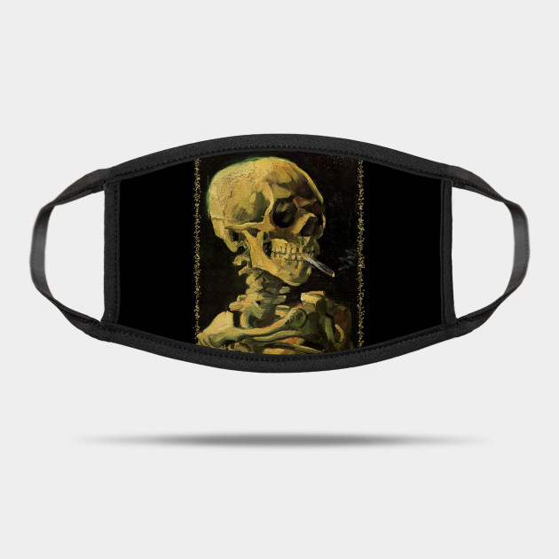 Skull With Burning Cigarette By Vincent Van Gogh Skull Mask