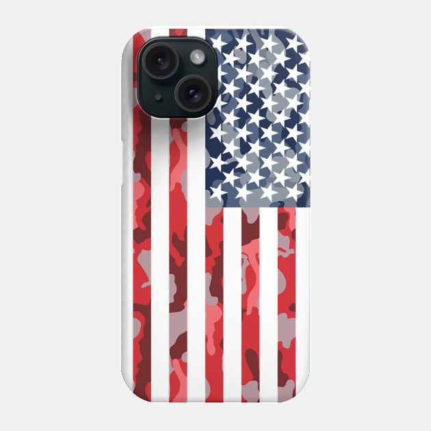 Camouflage of united states of america flag Phone Case by APELO