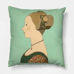 Inspired by Piero del Pollaiuolo’s Portrait of a Young Woman Pillow