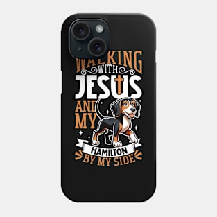 Jesus and dog - Hamilton Hound Phone Case