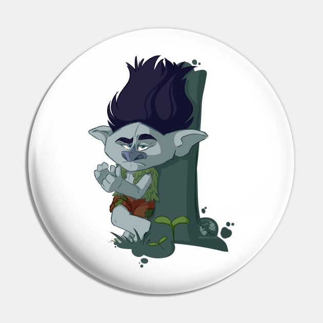 TROLLS - Grumpy Branch Pin by DrawingJules