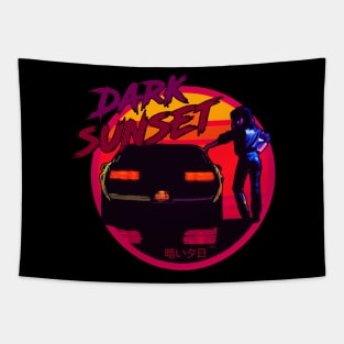 Dark sunset Tapestry