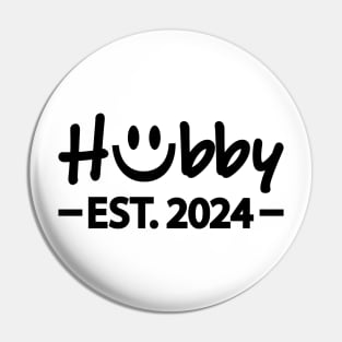 Hubby EST. 2024 artistic design Pin