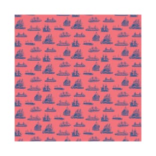 Nautical Ships Pattern T-Shirt