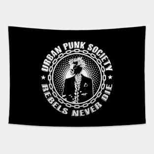 Urban Punk Society Rebels Never Die Tapestry