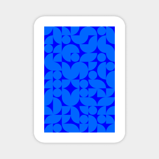 Men Bluish Geometric Pattern - Shapes #10 Magnet
