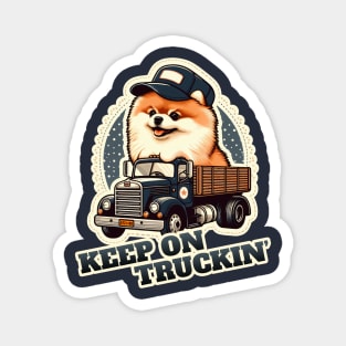 Pomeranian truck driver Magnet