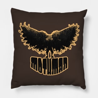 Mothman West Virginia Wing Humanoid Moth Retro Vintage Brown Monster Pillow