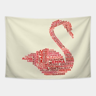 Emma Swan Red Swan Tapestry