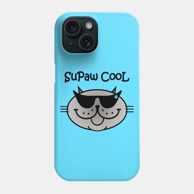 SuPaw CooL - blue point siamese Phone Case by RawSunArt