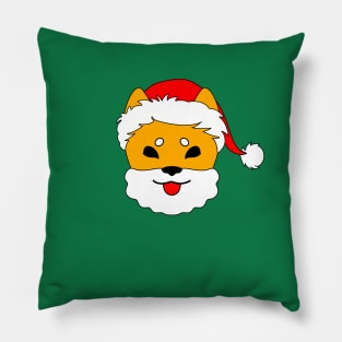 Shiba Inu Santa Pillow