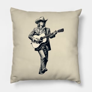 Dwight Yoakam Playing Guitar Pillow