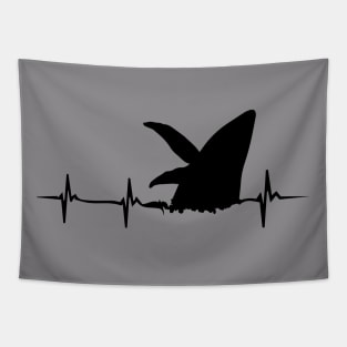 Funny Orca Heartbeat Design Killer Whale Tapestry