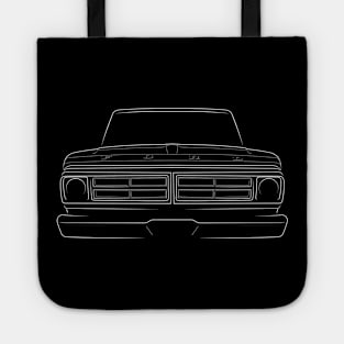 front/profile 1971 Ford F-100 - stencil, white Tote