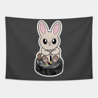 Pride Puck Bunny (Nonbinary) Tapestry